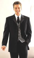 5 Buttons Long Fashion Tuxedo For Men Suit 5 button , Satin , Singlebreasted