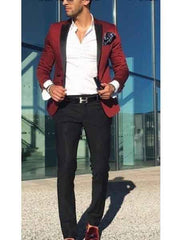 Men'S Burgundy ~ Wine ~ Maroon Color Cheap Priced Designer Fashion Dress Casual Blazer On Sale Satin Slim Fit Blazer