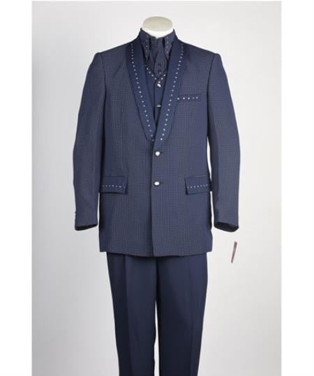 Men's 3 Piece Vested 2 Button Shawl Lapel