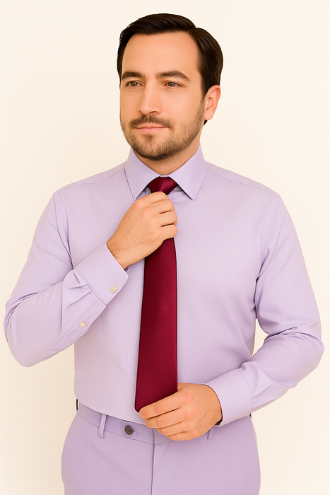 Striped French Cuff Multi-Color Men'S Dress Shirt