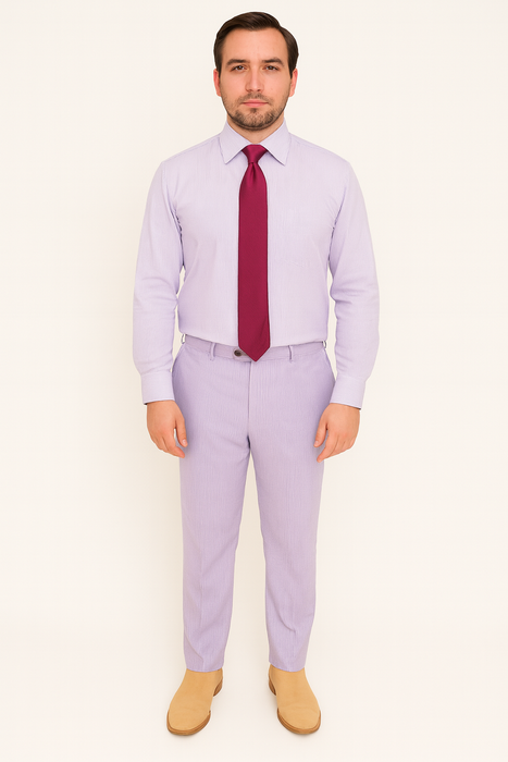 Striped French Cuff Multi-Color Men'S Dress Shirt