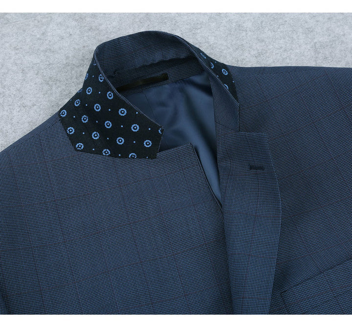 Saco vaquero - Western Sport Coat - Western Blazer - Mens Two Button Classic Fit Wool Sport Coat Blazer In Steel Blue Windowpane Plaid