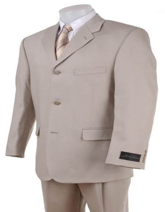 Groomsmen Suits Tan ~ Beige~Light Taupe~Sand Blend Khaki Polyester Summer Available In 2 Or 3 Buttons Style Regular Classic Cut Cheap Priced Business Suits Clearance Sale - 100% Percent Wool Fabric Suit - Worsted Wool Business Suit