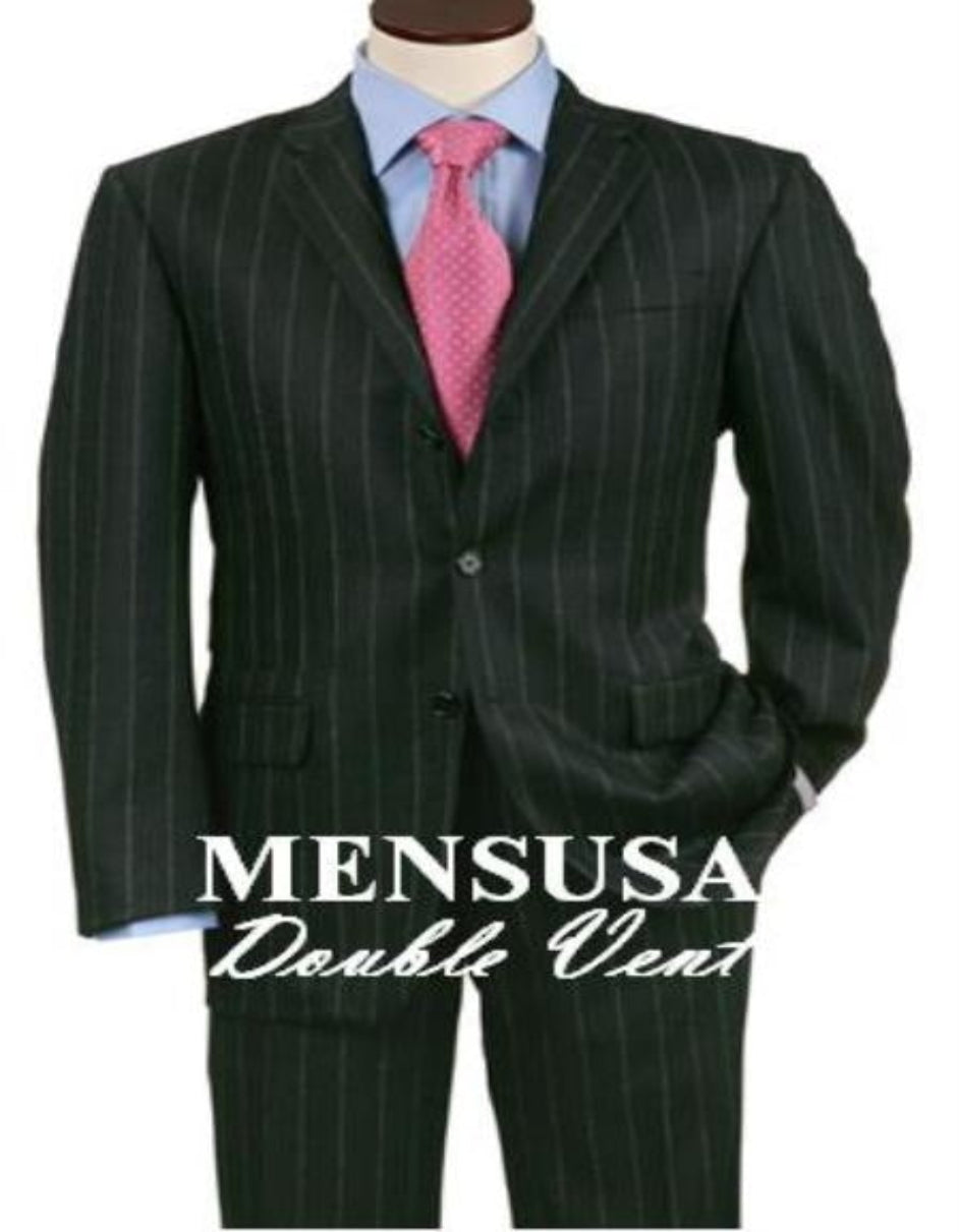 Double Vent Black Smoth Pinstripe 3 Buttons Men's Dress Business Premier Quality Italian Fabric Cheap Priced Business Suits Clearance Sale Super 140'S Wool