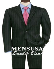 Double Vent Black Smoth Pinstripe 3 Buttons Men's Dress Business Premier Quality Italian Fabric Cheap Priced Business Suits Clearance Sale Super 140'S Wool