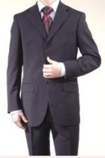 Boy'S Solid Dark Navy Blue Suit For Men 3 Button Super Fine Light Weight Kids Size Rayon Fabric Feel Poly~rayon Blend Suit Perfect For Toddler Suit Wedding Attire Outfits