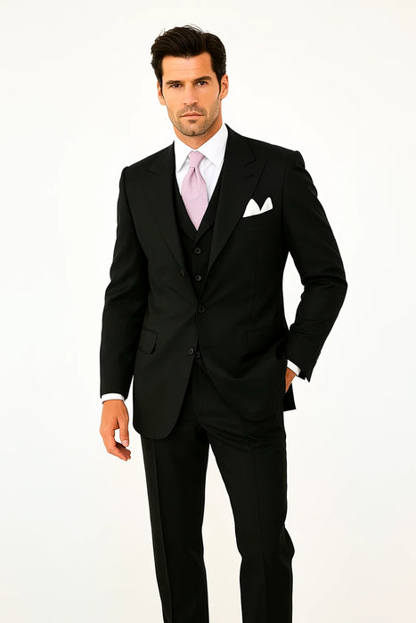 Three buttons Black Suit