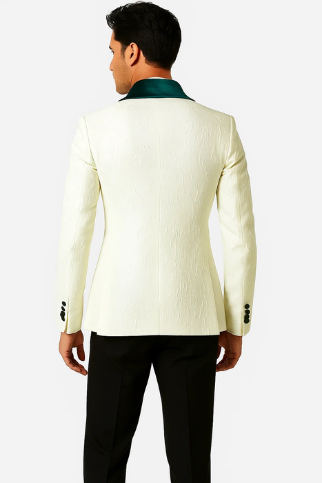 Tuxedo in Ivory and Hunter Green