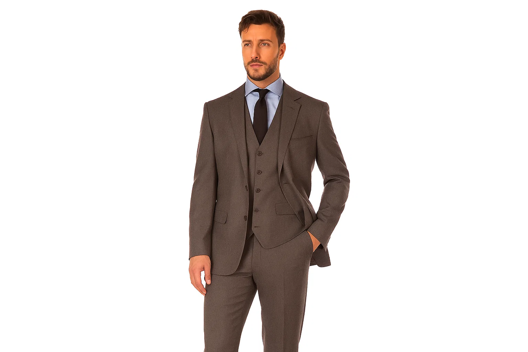 Tweed 3 Piece Suit - Tweed Wedding Suit Mens Grey Matching Super Slim Pant With Unhemmed Bottom Designer Cheap Priced Men'S Slim Fitted Suit - Skinny Fit Suit