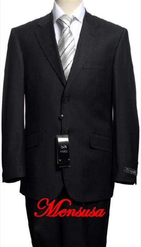 Black %100 Soft New Generation 21 Centurry Niceest Cool Polyster/ Rayon 2-Button Suits