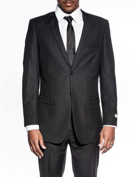 Extra Slim Fit Suit Mens Classic Black Extra Slim Fit Wedding Prom Skinny Suit
