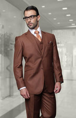 Men's Big Size Vested Suits 2 Button Wool Suits Rust if not Light Brown