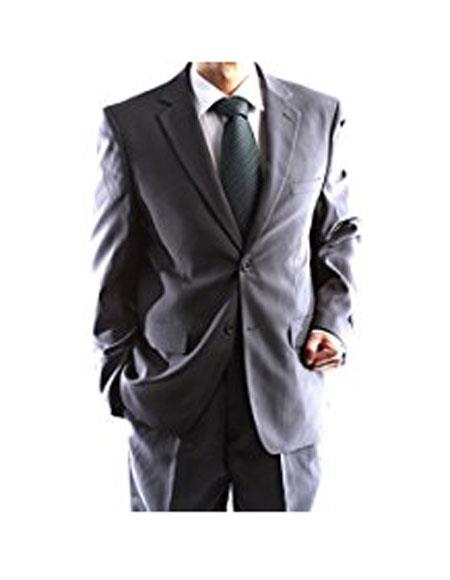 Men's 2 Button Charcoal Suit (We have more Braveman suits Call 1-844-650-3963 to order)