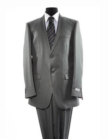 Men's Gray Two Button Suit