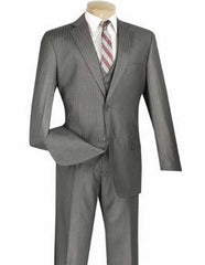 Men's 2 Button With Vest And Pleated Slacks Suit