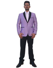 Men's Lavender 2 Button Black Shawl Lapel Cheap Priced Designer Fashion Dress Casual Blazer For Men On Sale Blazer ~ Sport Coat