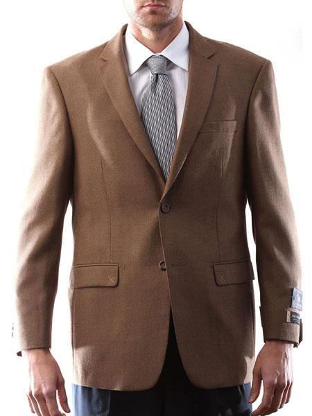 Brand: Caravelli Collezione Suit - Caravelli Suit - Caravelli Italy Moda Italia Style Light Brown Men'S 2 Button Cashmere Sport Coat