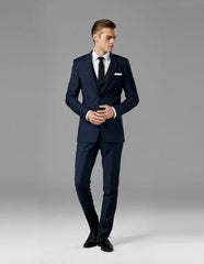 Men's Dark Navy Blue Suit For Men best Suit buy one get one suits free Suit