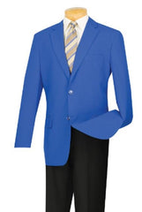 Men'S Two Button Royal Blue Men'S Wholesale Blazer Sport Coat Jacket With Gold Buttons Royal Blue