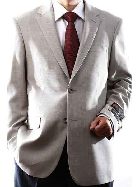 Brand: Caravelli Collezione Suit - Caravelli Suits - Caravelli italy Men's 2 Buttons Natural Stretch Stone Jacket