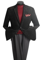 Men's 2 Buttons Classic Corduroy Cheap Priced Unique Dress Blazer Jacket For Men Sale Black