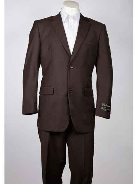 Men's Summer 2 Button Brown Suit