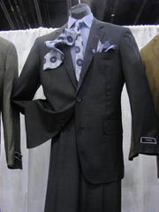 2 PC 2 Button Suit Luxurious Poly Rayon Charcoal Cheap Priced Business Suit Clearance Sale
