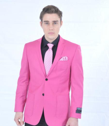 Men's Fitted Premium Cheap Priced Unique Fashion Designer Men's Dress blazers Sale Fuschia