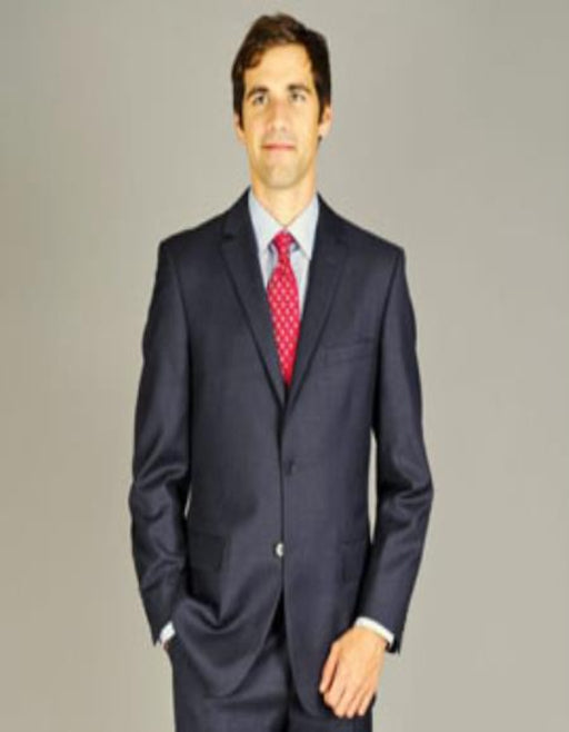 Men's Gray Fully lined with full construction Suit - 100% Percent Wool Fabric Suit - Worsted Wool Business Suit