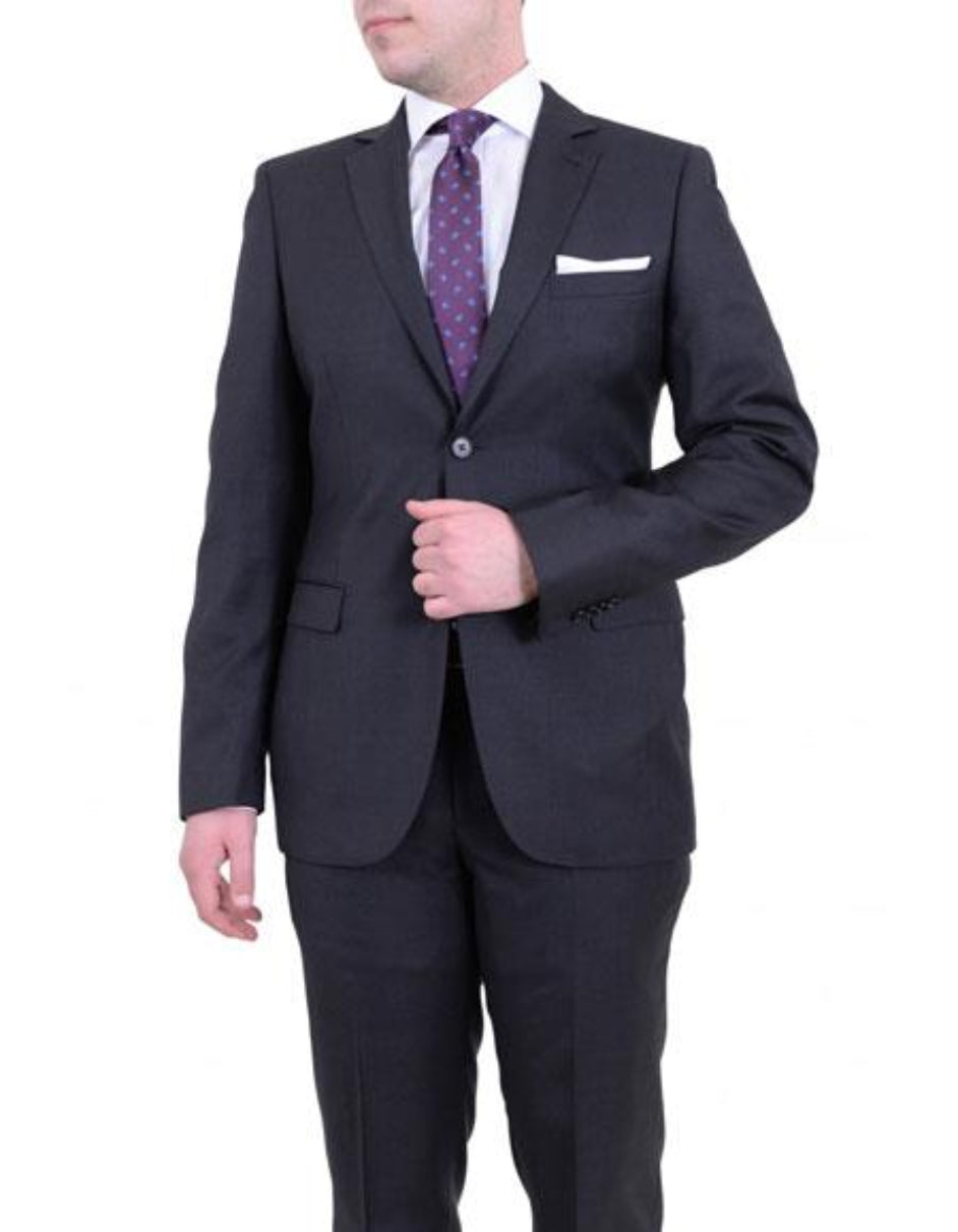 Fitted Discounted Sale Slim Cut2 Button Gray Nailhead Men's Suit