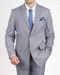 Men's 2 Button Slim Grey patterned Suit