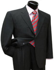 Men'S 2 Button Dark Grey , 100% Super Fine Business ~ Wedding 2 Piece Side Vented 2 Piece Suits For Men Pleated Pants - 100% Percent Wool Fabric Suit - Worsted Wool Business Suit