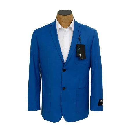 Men's Solid Royal Blue Sport Coat Jacket Cheap Priced Unique Fashion Designer Men's Dress Men's Wholesale Blazer Sale