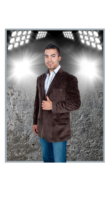 Velour Blazer Jacket Men's blazer Coat Men's Stylish 2 Button Sport Jacket Brown Discounted Affordable Velv