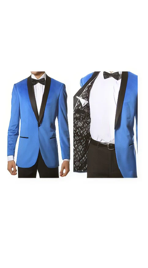 Velvet Blazer - Mens Velvet Jacket Velvet Shawl Collar Dinner Smoking , Slim Fit Turquoise ~ Tiffany Blue