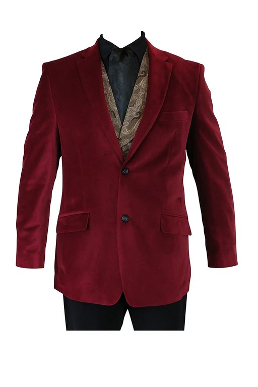 Cheap Priced Online Velvet Smoking Burgundy ~ Wine ~ Maroon Blazer - Sport Coat