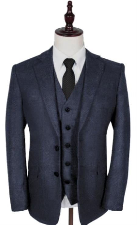 Vintage Suits - Tweed Suit - Herringbone Suits Grey