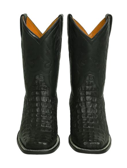 Square Toe Alligator Print Boots