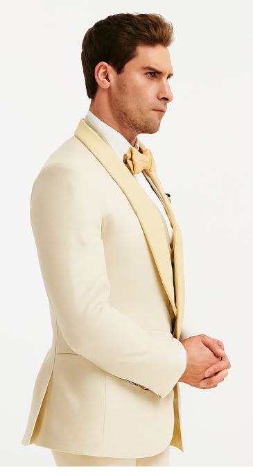 Mens Cream Suit