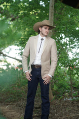 Western Suit - Trajes Para Hombres - Cowboy Formal Attire - Trajes De Novio - Slim Fit Western Tan