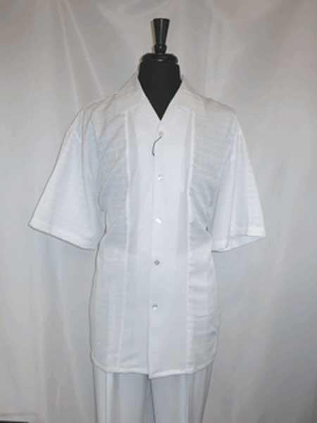 Single Breasted Mini Waffle Print White 5 Buttons Casual Two Piece Walking Outfit For Sale Pant Sets Shirt With Pant Set