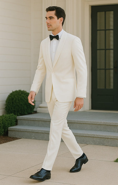 $500 Reg price Gorgio  White or Ivory Jacket with Shawl Lapel 1 button on sale online deal Fashion Tuxedo For Men