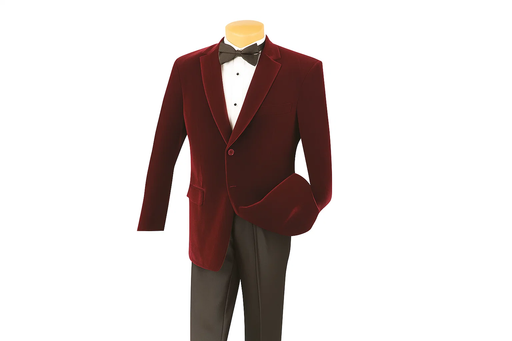 Cheap Priced Big And Tall Blazers Wine Clearance Velvet ~ Velour Blazer / Sport Coat