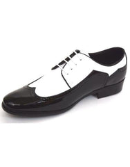 Men's Black/White Wing Tip Toe Wedding Men's Prom Shoe Two Toned Dress Men's Tuxedo Shoe For Men Perfect for Wedding
