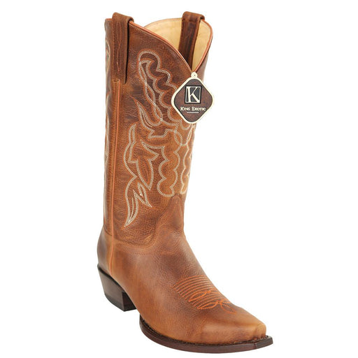 King Exotic Men's Snip Toe Cowboy Boots