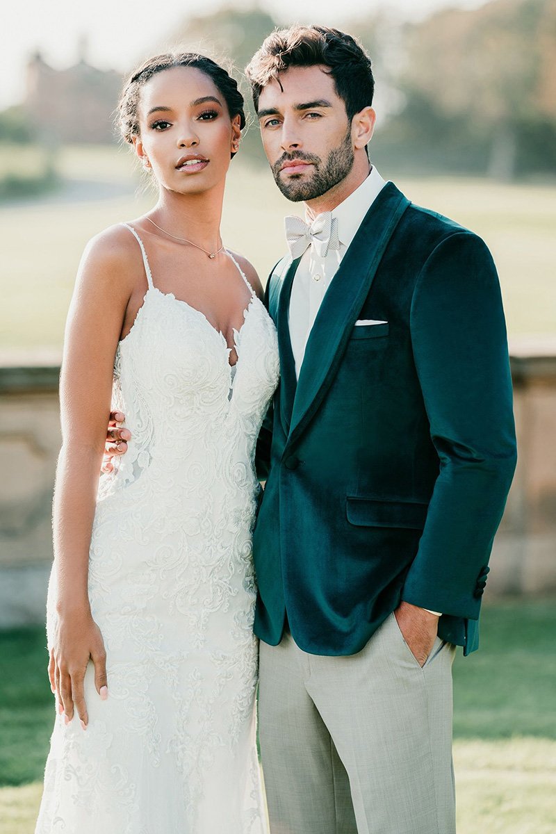 "Venice" Emerald Green Velvet Dinner Jacket (Separates) - Image 6