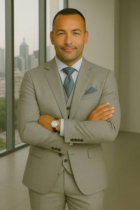 Wool Suit - Italian Made Business Suit by Statement Men's 3 Piece 100% Wool Fashion Suit - Bold Colors