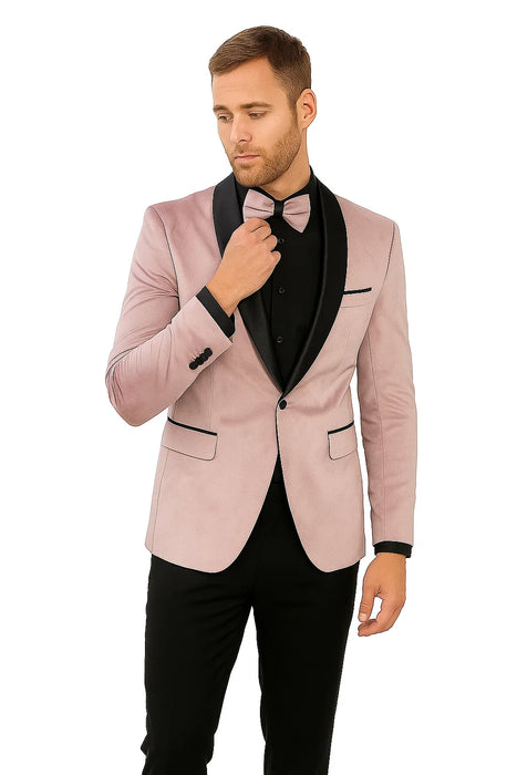 SKU#JA61428 Blush Tuxedo - Light Pink Tuxedo Suit