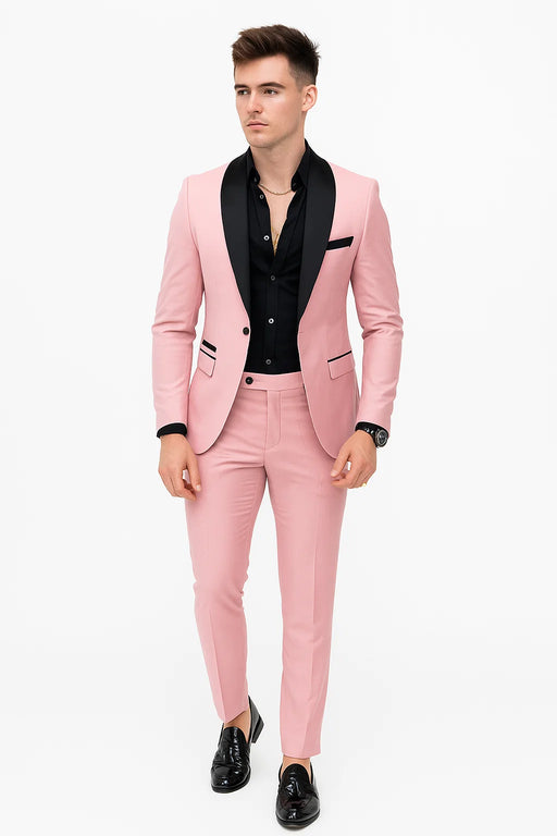 Pink Prom Tuxedo - Wedding Suit - Groom Tuxedo Suit