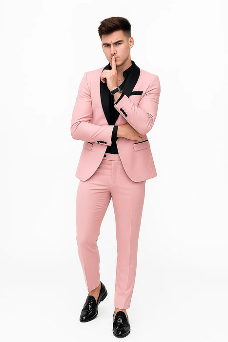 Pink Prom Tuxedo - Wedding Suit - Groom Tuxedo Suit